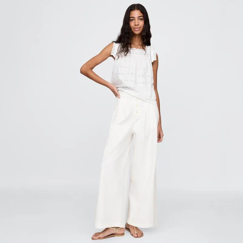 GAP Casual Pants Women's White-3