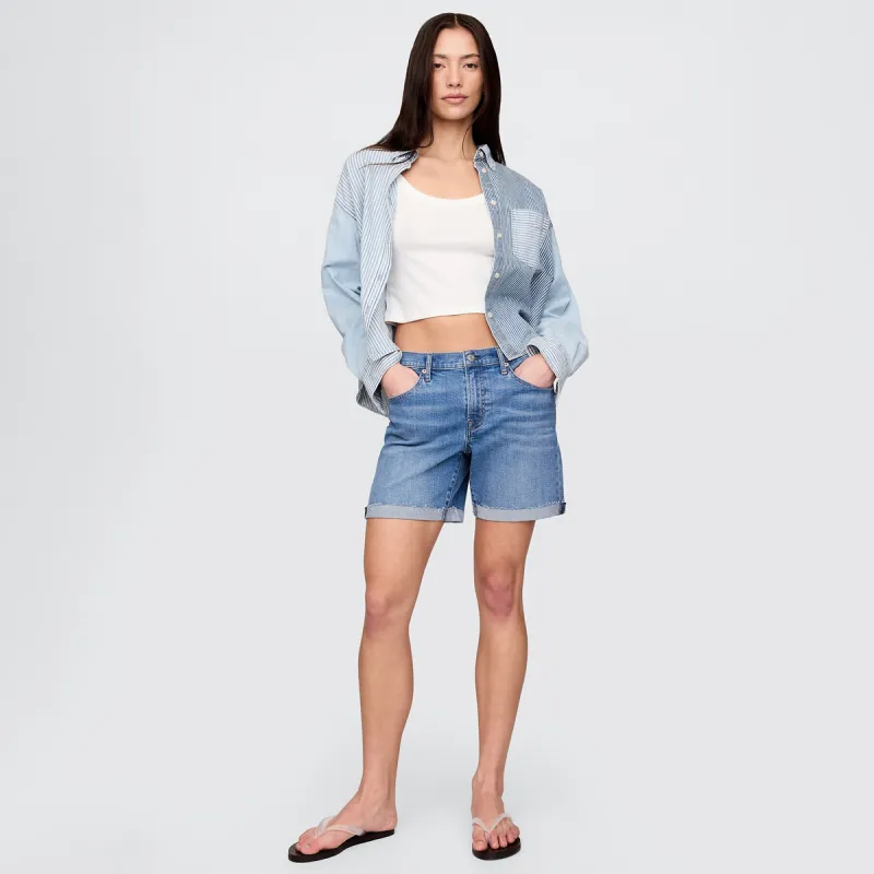 GAP SS25 Denim Shorts Women's Medium Washed-2