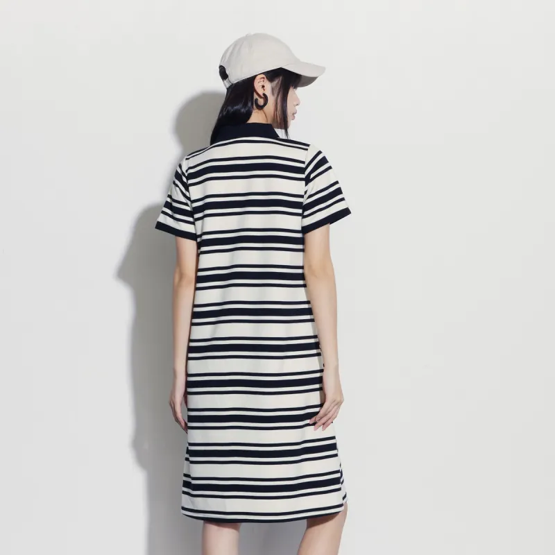 GAP Short-Sleeved Dresses Women's Black White Stripes-3