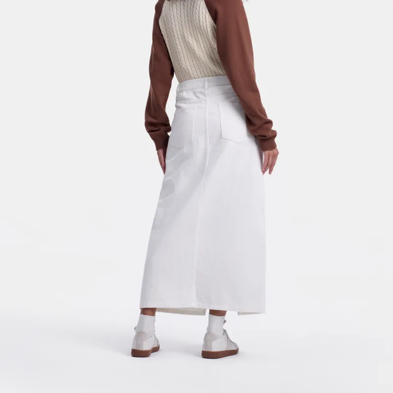 GAP Denim Long Skirts Women's White-4