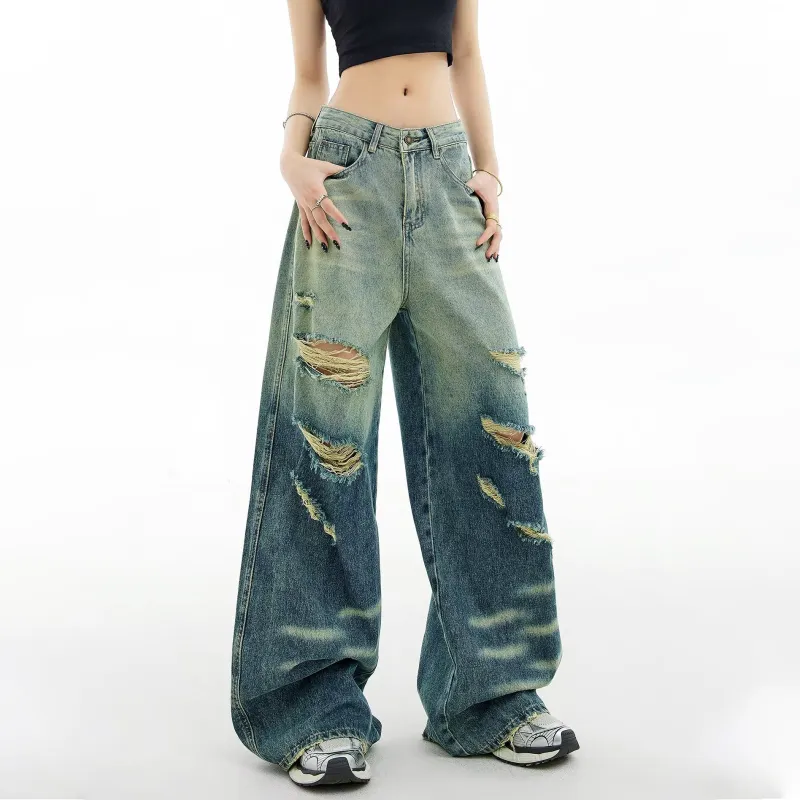 PANDA BASE Jeans Women's Vintage Blue-3