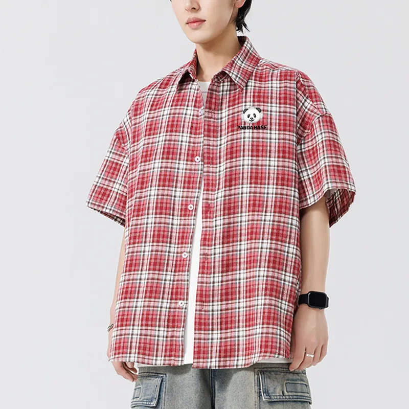 PANDA BASE Shirts Unisex Red-2
