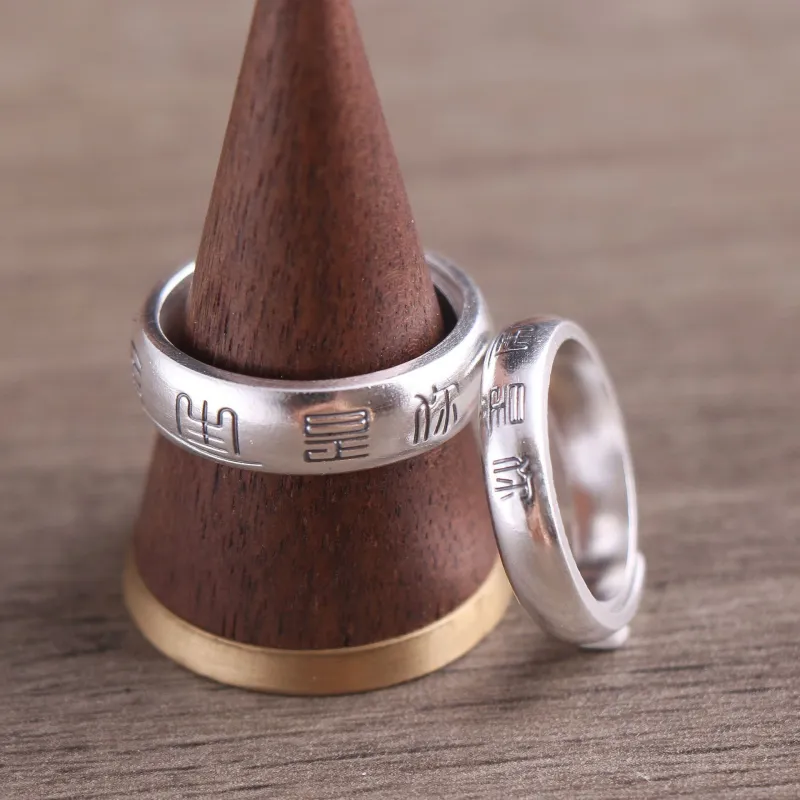 Silver Arashi Sterling Silver Ring 999 Fine Silver Unisex-2