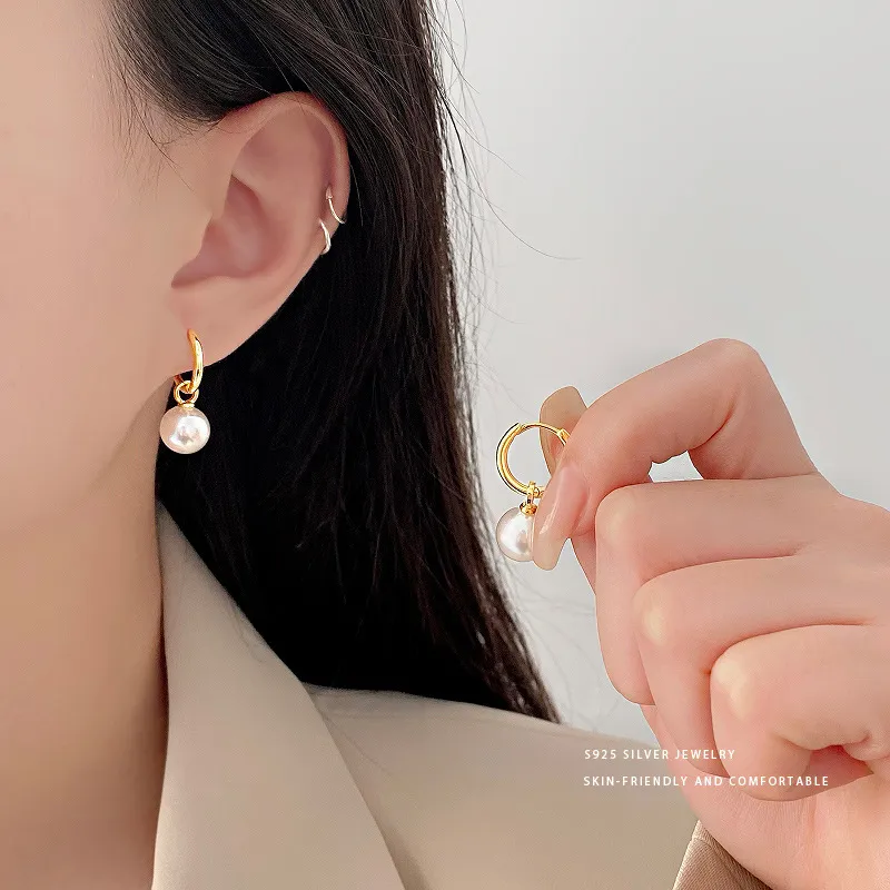 Silver Arashi 925 Sterling Silver, Pearl Earrings Women's-8