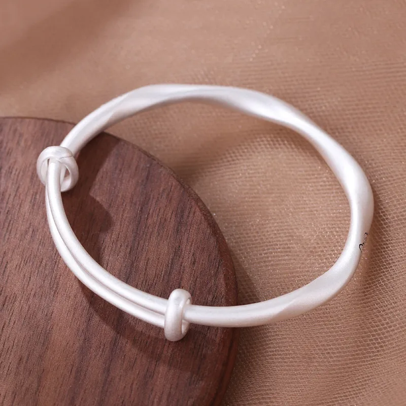 Silver Arashi Sterling Silver Bangle 999 Fine Silver Kids'-3