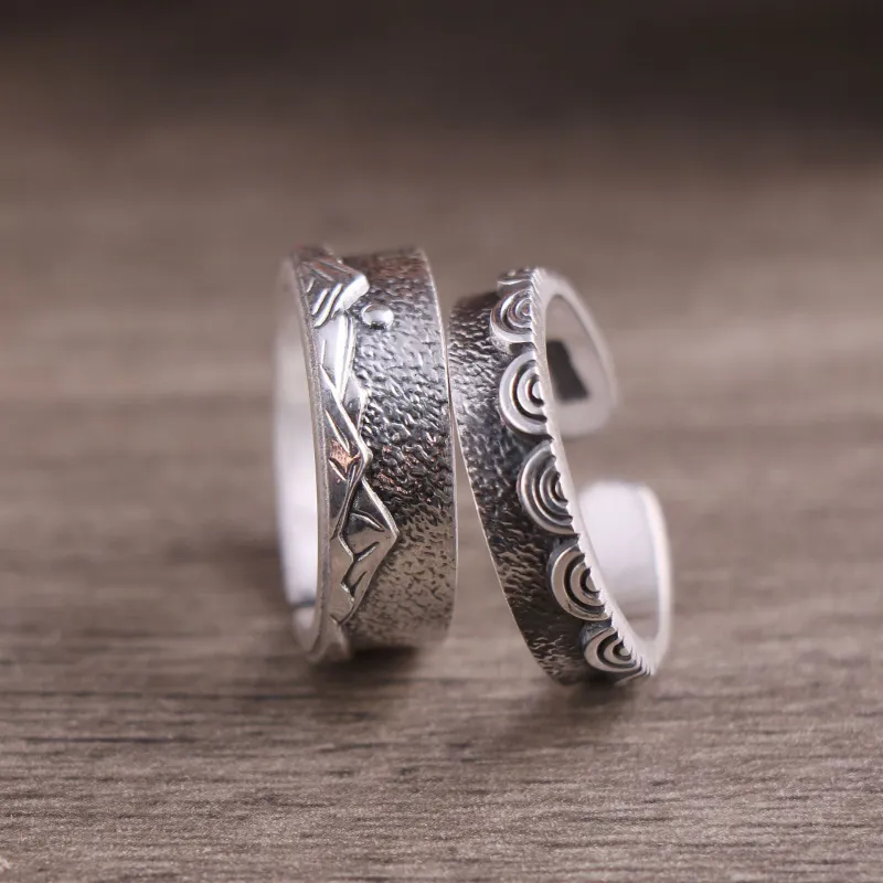 Silver Arashi Sterling Silver Ring 999 Fine Silver Unisex-1