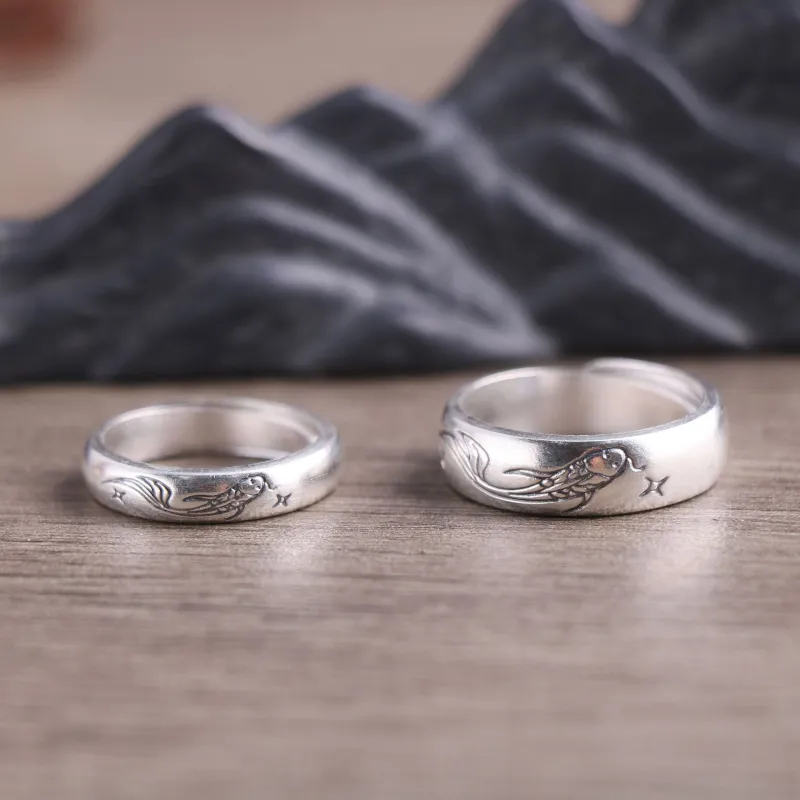 Silver Arashi Sterling Silver Ring 999 Fine Silver Unisex-2
