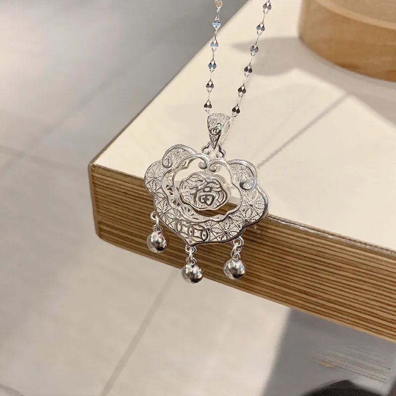 Silver Arashi 999 Fine Silver Sterling Silver Necklace Women's-2