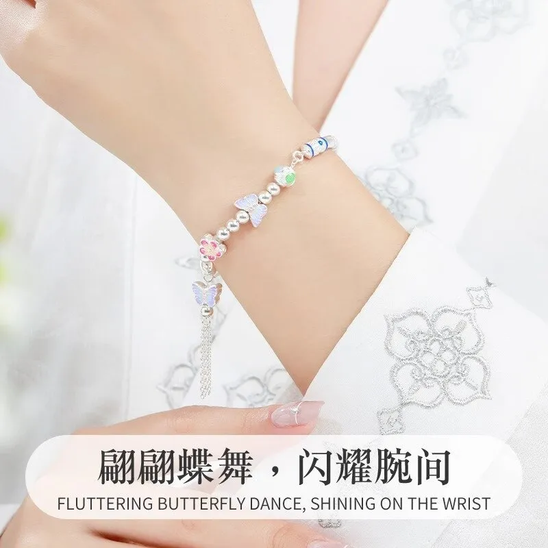 Silver Arashi Sterling Silver Bracelet 999 Fine Silver Women's-1
