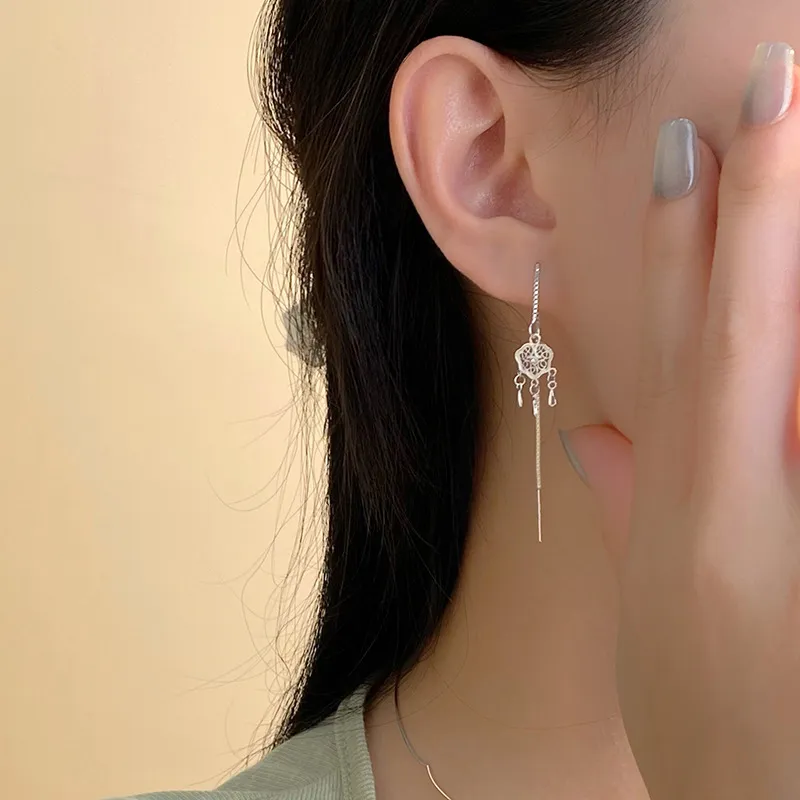 Silver Arashi 999 Fine Silver Drop Earrings Women's-4