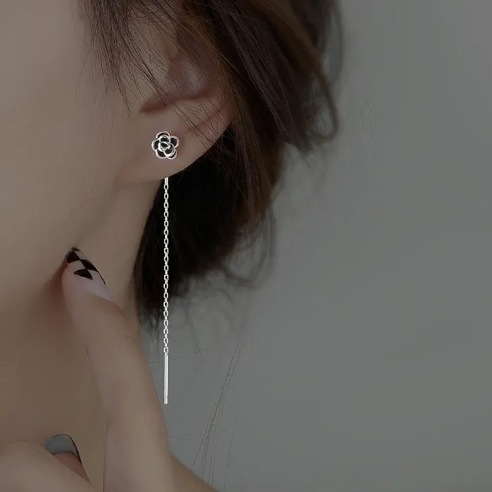 Silver Arashi 999 Fine Silver Drop Earrings Women's-1