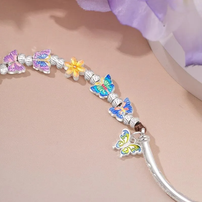 Silver Arashi Sterling Silver Bracelet 999 Fine Silver Women's-2
