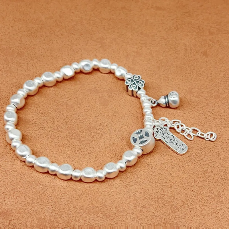 Silver Arashi Sterling Silver Bracelet 999 Fine Silver Women's-2
