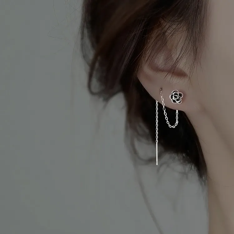 Silver Arashi 999 Fine Silver Drop Earrings Women's-2