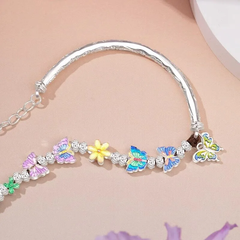 Silver Arashi Sterling Silver Bracelet 999 Fine Silver Women's-1