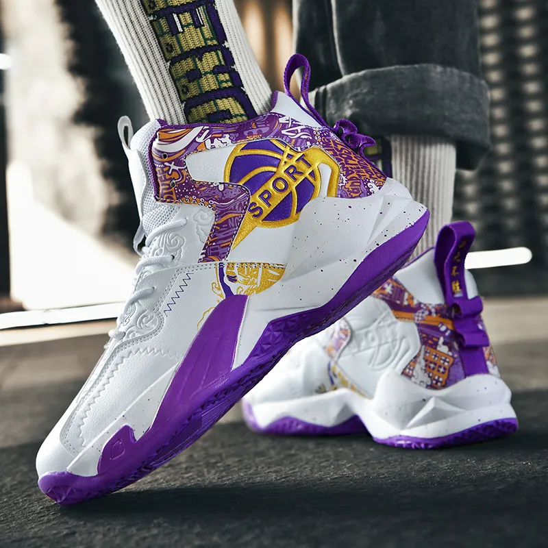 SIMBA'S PRIDE Slip Resistant, Abrasion Resistant, Lightweight High Top Basketball Shoes Unisex-26