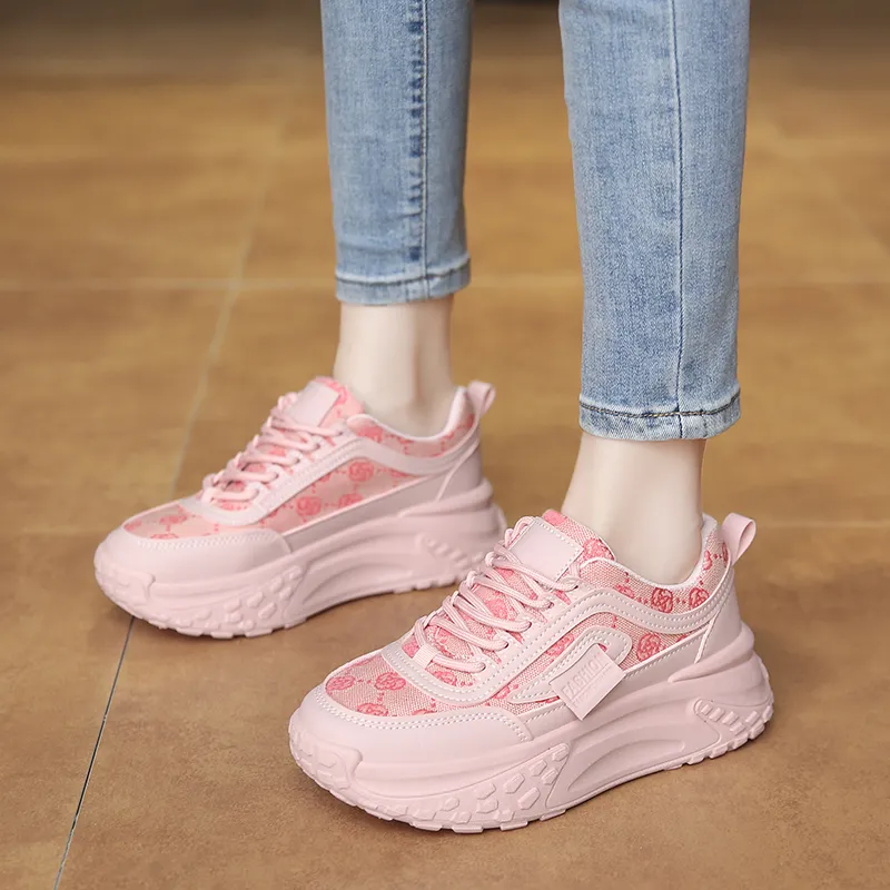 SIMBA'S PRIDE Height Increasing Low Top Chunky Sneakers Women's-3