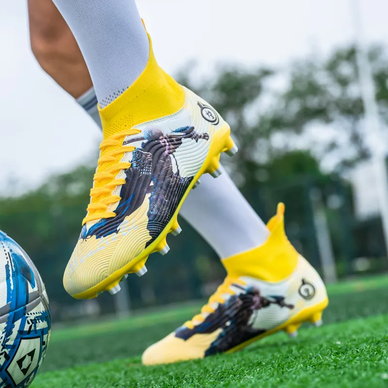 SIMBA'S PRIDE Soft Ground, Natural Ground Anti Slip Wear Resistant Long Studs And Short Studs Soccer Shoes Unisex-9