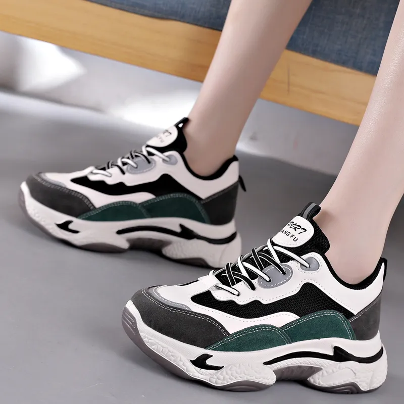 SIMBA'S PRIDE Abrasion Resistant Breathable Low Top Chunky Sneakers Women's-3