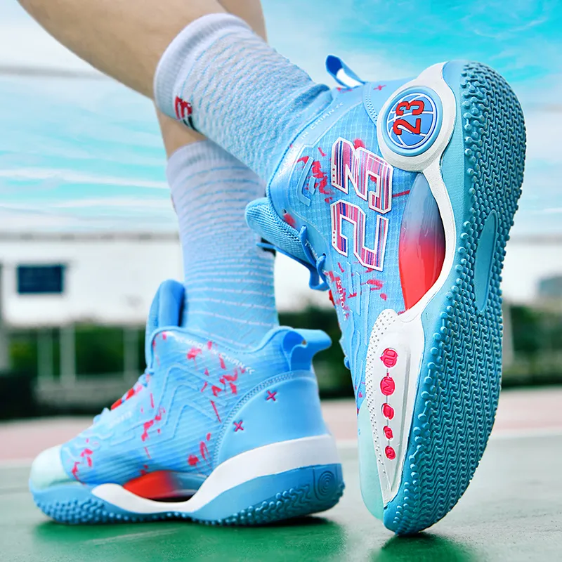 SIMBA'S PRIDE Shock Absorbers With Slip Resistant Features Mid Top Basketball Shoes Unisex-4