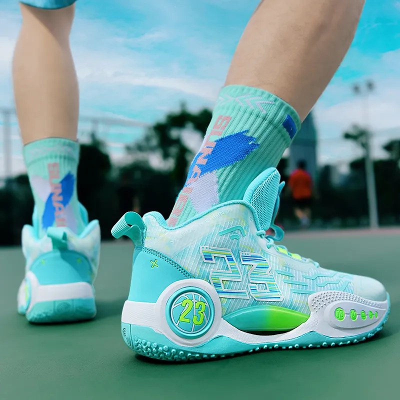 SIMBA'S PRIDE Shock Absorbers With Slip Resistant Features Mid Top Basketball Shoes Unisex-7