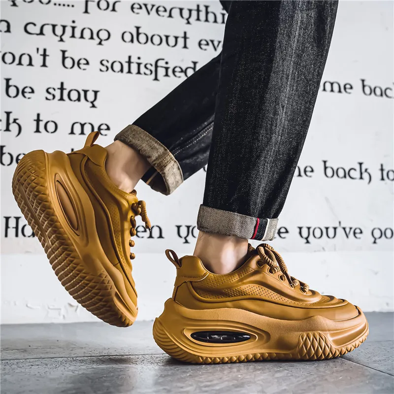 SIMBA'S PRIDE Abrasion Resistant Breathable Height Increasing Chunky Sneakers Men's-8