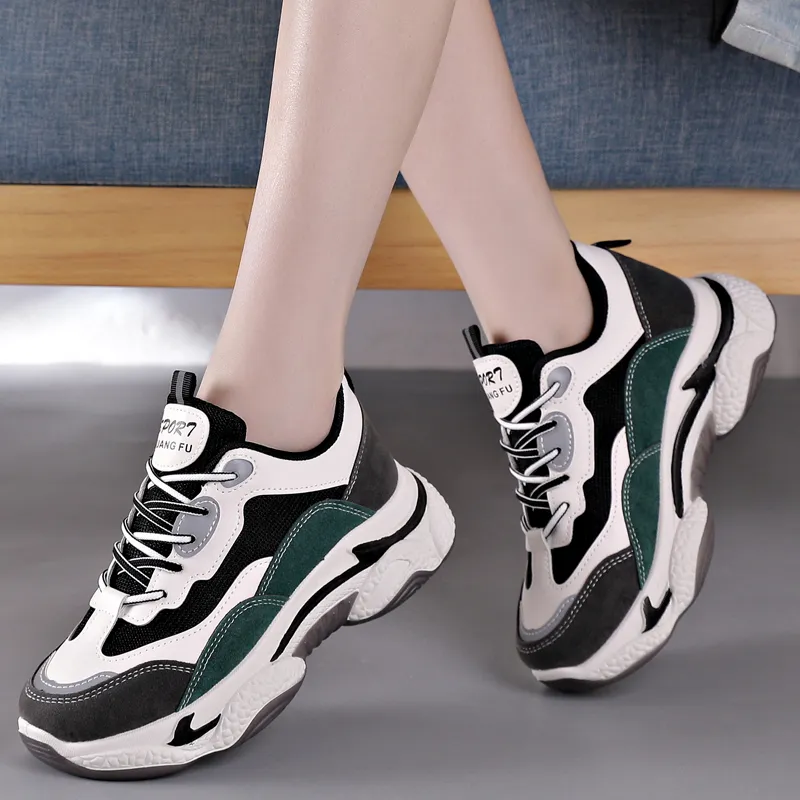 SIMBA'S PRIDE Abrasion Resistant Breathable Low Top Chunky Sneakers Women's-4