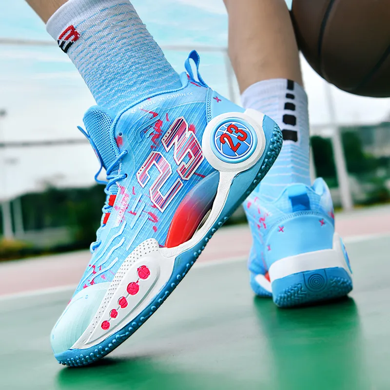 SIMBA'S PRIDE Shock Absorbers With Slip Resistant Features Mid Top Basketball Shoes Unisex-2
