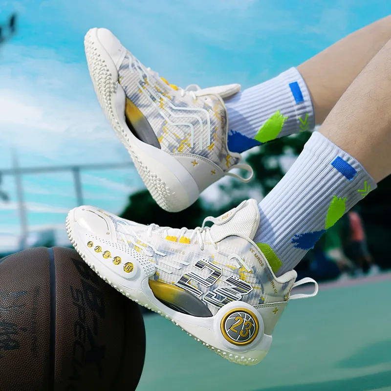 SIMBA'S PRIDE Shock Absorbers With Slip Resistant Features Mid Top Basketball Shoes Unisex-11