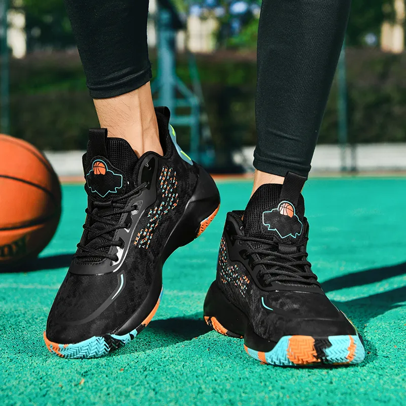 SIMBA'S PRIDE Shock Absorbers With Slip Resistant Features Mid Top Basketball Shoes Men's-3