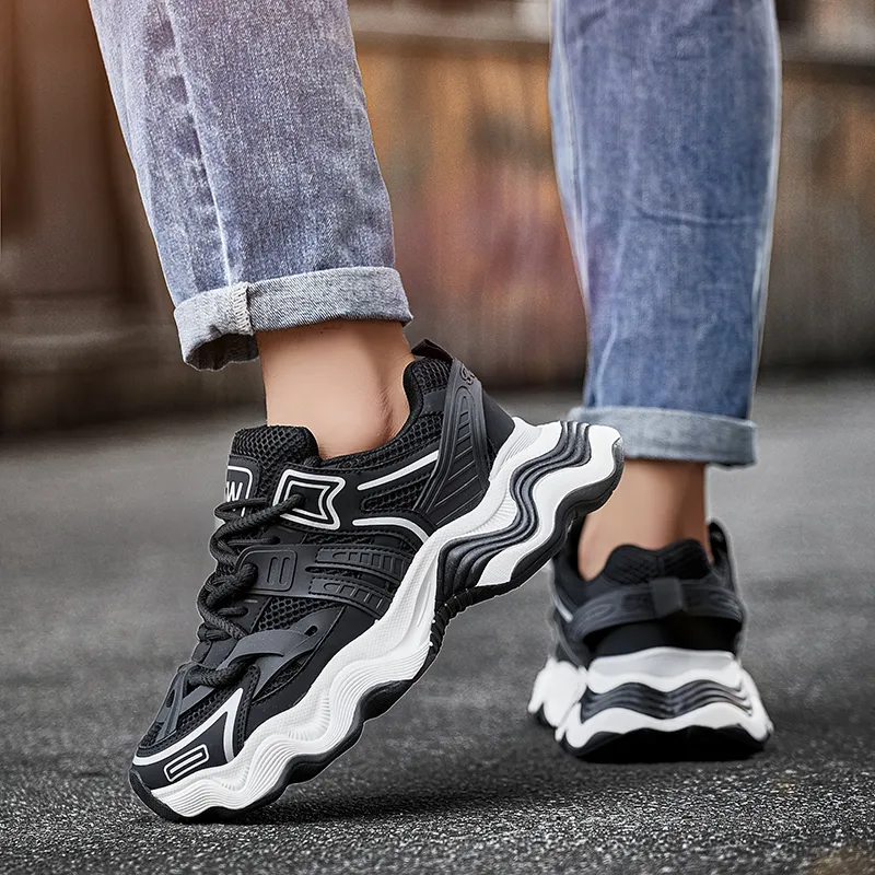 SIMBA'S PRIDE Abrasion Resistant Low Top Chunky Sneakers Men's-5