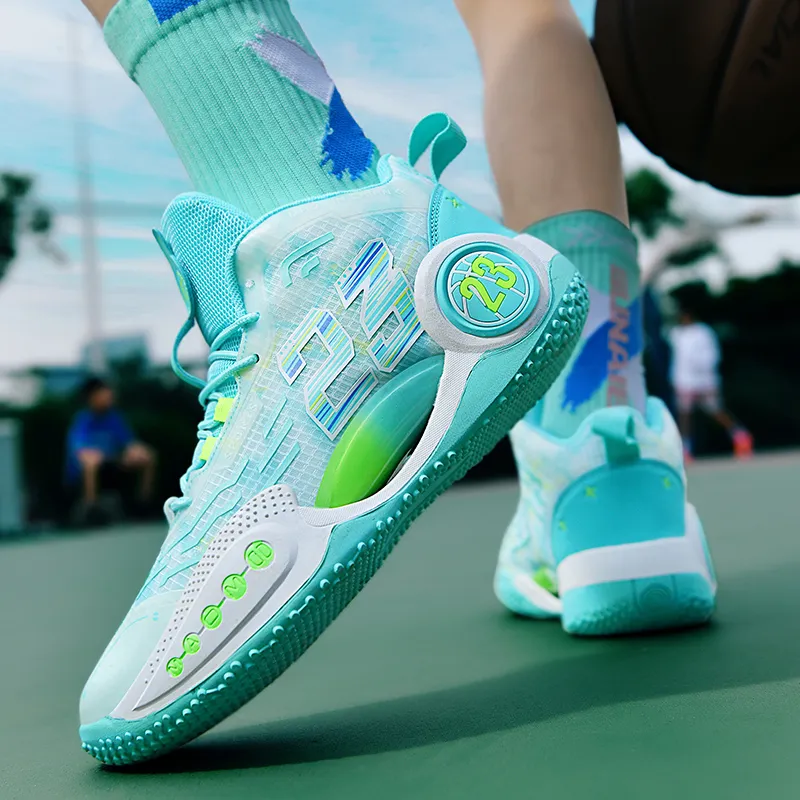 SIMBA'S PRIDE Shock Absorbers With Slip Resistant Features Mid Top Basketball Shoes Unisex-9