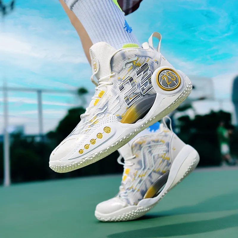 SIMBA'S PRIDE Shock Absorbers With Slip Resistant Features Mid Top Basketball Shoes Unisex-12