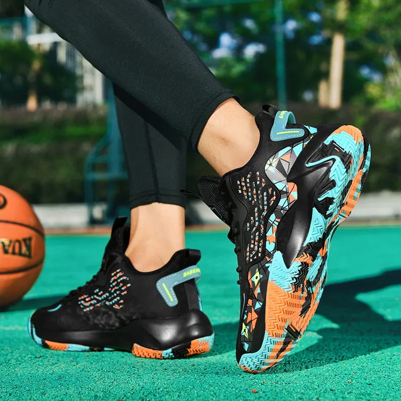 SIMBA'S PRIDE Shock Absorbers With Slip Resistant Features Mid Top Basketball Shoes Men's-1