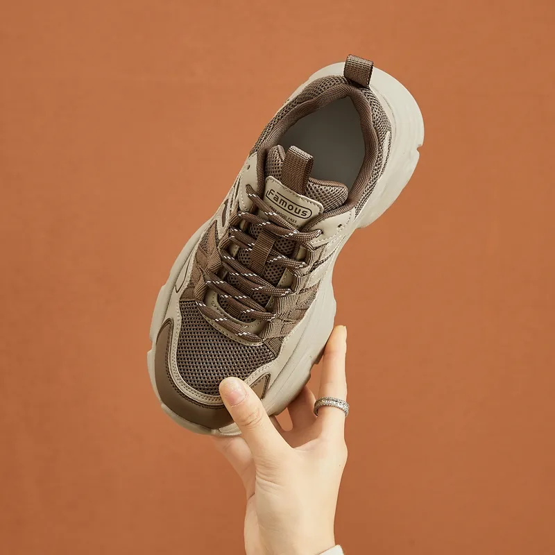 SIMBA'S PRIDE Abrasion Resistant Height Increasing Chunky Sneakers Women's-7