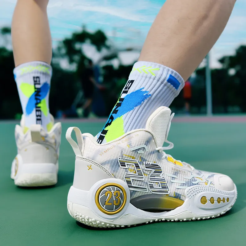 SIMBA'S PRIDE Shock Absorbers With Slip Resistant Features Mid Top Basketball Shoes Unisex-13