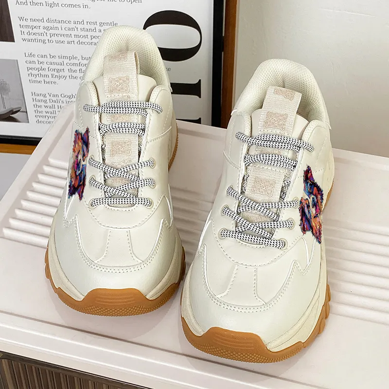SIMBA'S PRIDE Waterproof And Breathable Low Top Chunky Sneakers Unisex Beige-4
