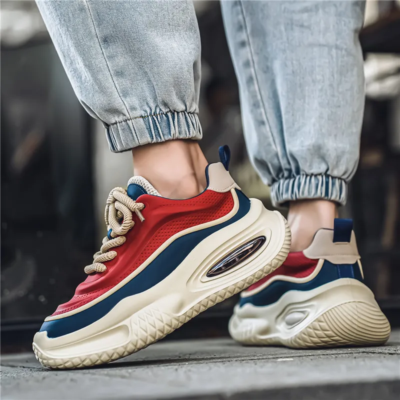 SIMBA'S PRIDE Abrasion Resistant Breathable Height Increasing Chunky Sneakers Men's-3
