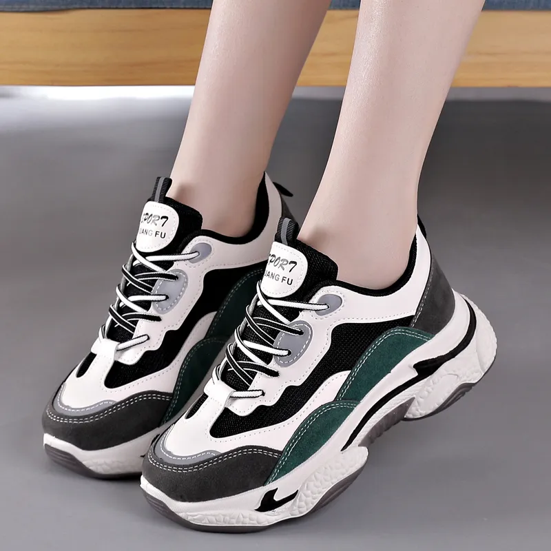 SIMBA'S PRIDE Abrasion Resistant Breathable Low Top Chunky Sneakers Women's-5