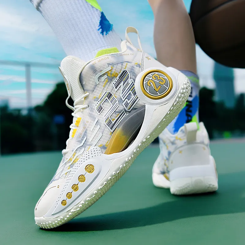 SIMBA'S PRIDE Shock Absorbers With Slip Resistant Features Mid Top Basketball Shoes Unisex-14