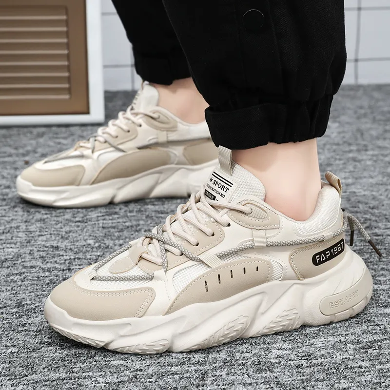 SIMBA'S PRIDE Abrasion Resistant Breathable Low Top Chunky Sneakers Men's-7