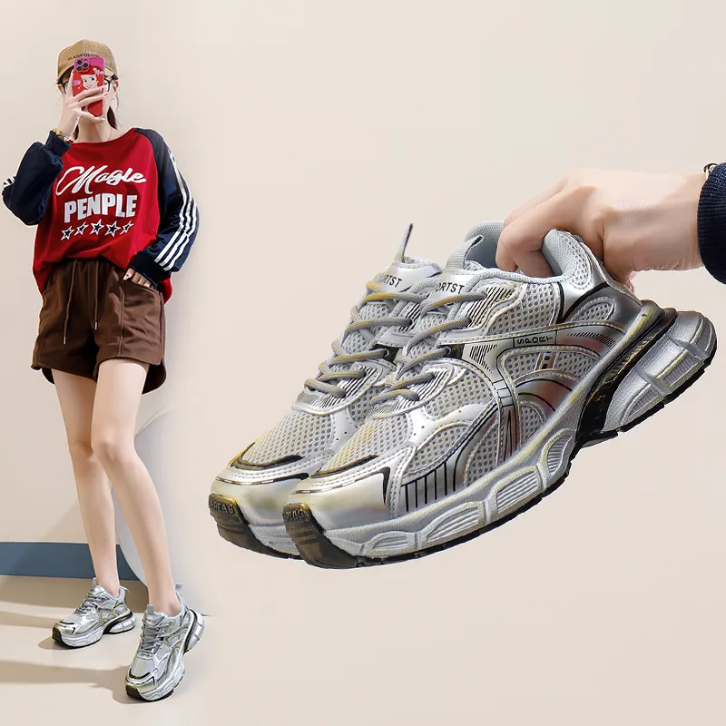 SIMBA'S PRIDE Abrasion Resistant Breathable Chunky Sneakers Women's-18