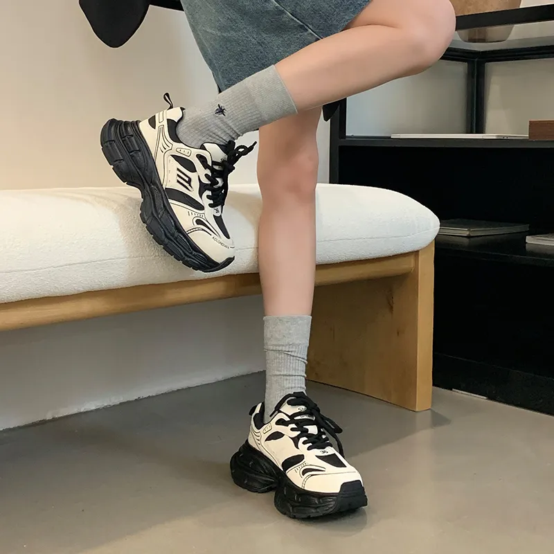 SIMBA'S PRIDE Wear Resistant Breathable Slip Resistant Low Top Chunky Sneakers Women's-13