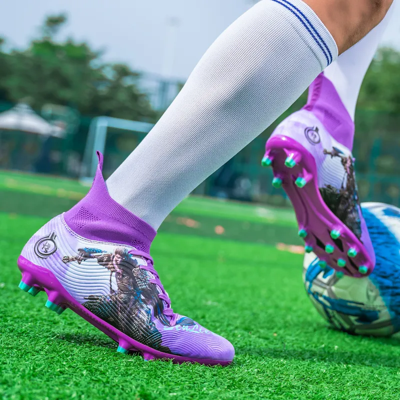 SIMBA'S PRIDE Soft Ground, Natural Ground Anti Slip Wear Resistant Long Studs And Short Studs Soccer Shoes Unisex-16