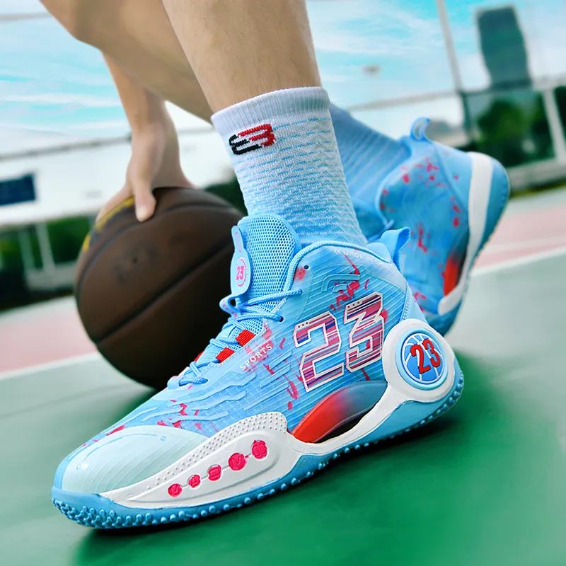 SIMBA'S PRIDE Shock Absorbers With Slip Resistant Features Mid Top Basketball Shoes Unisex-3