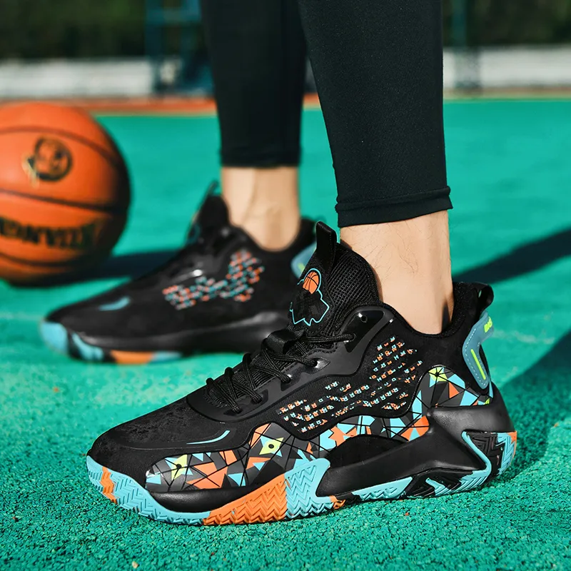 SIMBA'S PRIDE Shock Absorbers With Slip Resistant Features Mid Top Basketball Shoes Men's-2