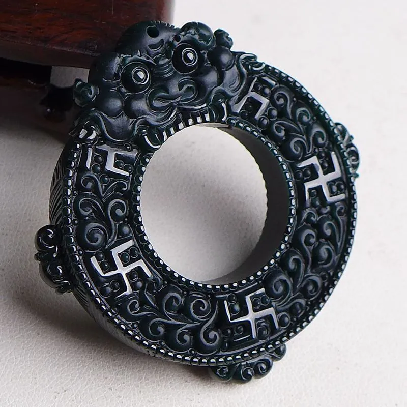Fei Yan Bean Type Jadeite Pendants Unisex-4