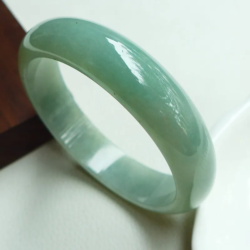 Fei Yan Glutinous Jade Jadeite Bangles Women's-2