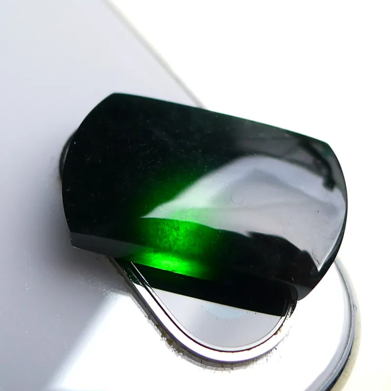 Fei Yan Glutinous Jade Jadeite Ring Face Unisex-1