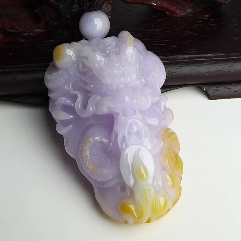Fei Yan Glutinous Jade Handlebar Piece Unisex-2